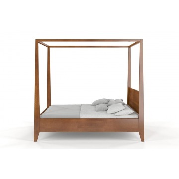 łóżko drewniane bukowe z baldachimem visby canopy / 120x200 cm, kolor naturalny