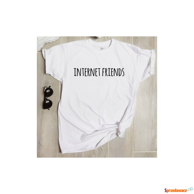 koszulka internet friends - Bluzki, koszule - Mysłowice