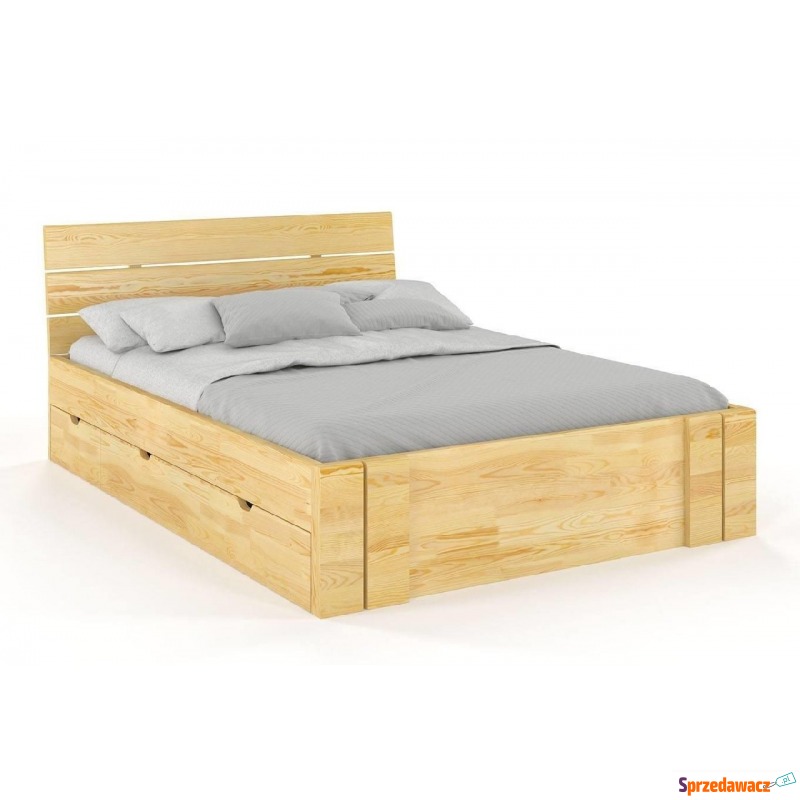łóżko drewniane sosnowe visby arhus high draw... - Łóżka - Kwidzyn