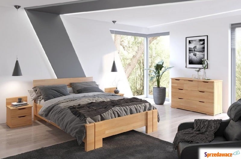 łóżko drewniane bukowe visby arhus high bc (s... - Łóżka - Zamość