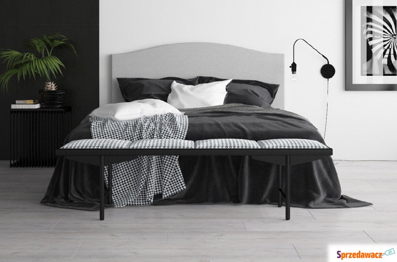 tapicerowane łóżko kontynentalne madrid z gła... - Łóżka - Częstochowa