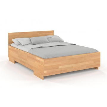 łóżko drewniane bukowe visby bergman high bc (skrzynia na pościel) / 200x200 cm, kolor naturalny