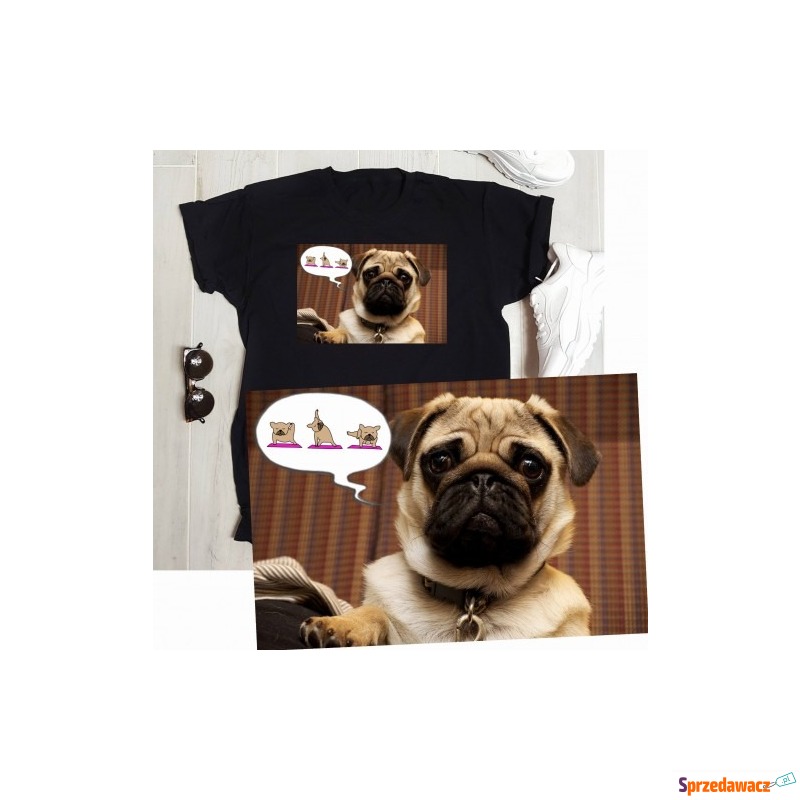 koszulka pies myślący o ćwiczeniach - Bluzki, koszule - Lublin