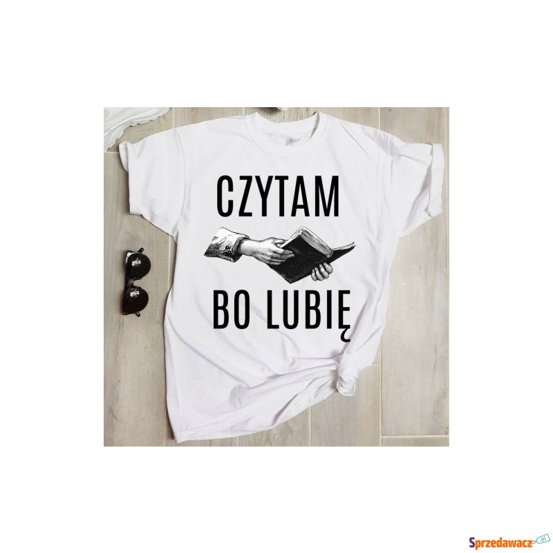 koszulka damska CZYTAM BO LUBIĘ - Bluzki, koszule - Głogów