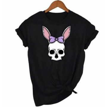 koszulka z królikiem czaszka