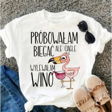 koszulka dla dziewczyny lubiącej wino