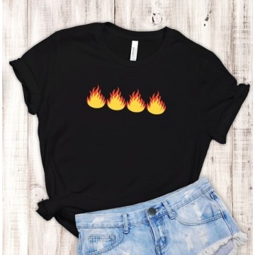 koszulka damska płomienie