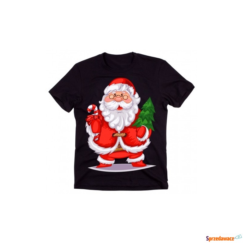 męska świąteczna koszulka z Mikołajem - Koszulki męskie - Płock