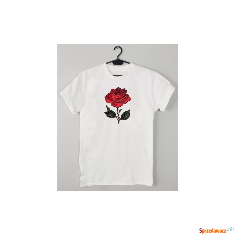 T-shirt damski z różą - Bluzki, koszule - Bartoszyce
