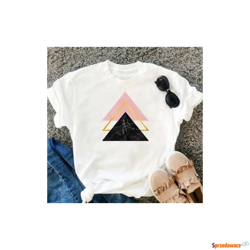 koszulka geometryczne trójkąty - Bluzki, koszule - Jaworzno