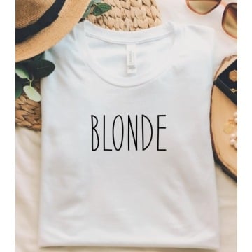 biała damska koszulka BLONDE