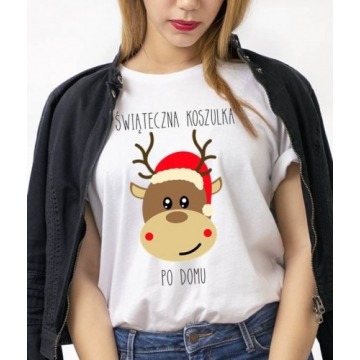 koszulka na święta damska, koszulka z świątecznym motywem