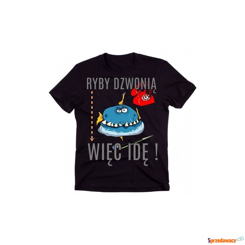 koszulka dla wędkarza, koszulka dla rybaka ryby... - Koszulki męskie - Katowice