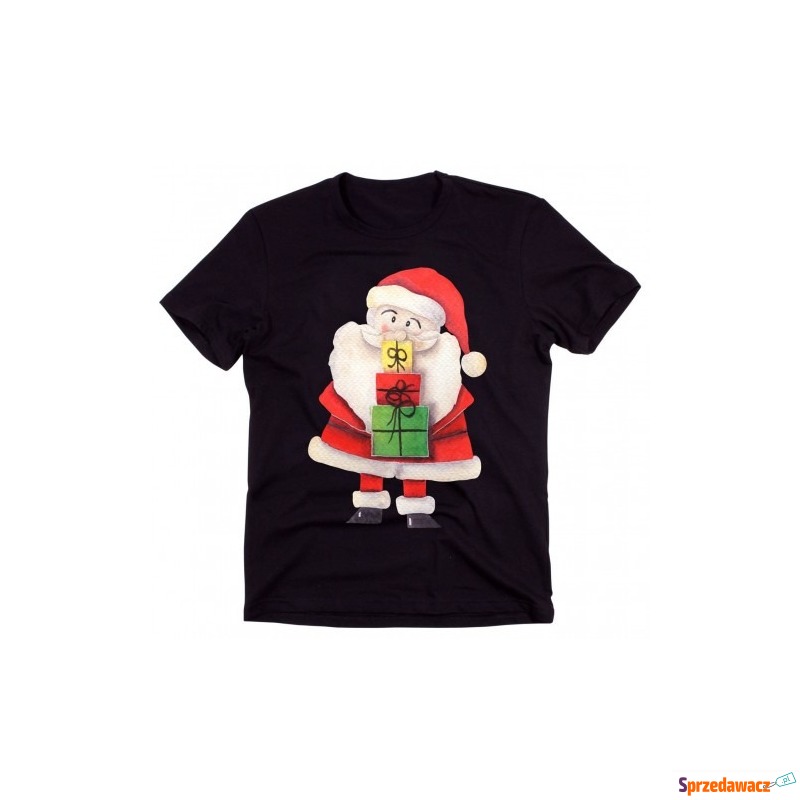 męska koszulka świąteczna na prezent z mikołajem - Bluzki, koszulki - Tychy