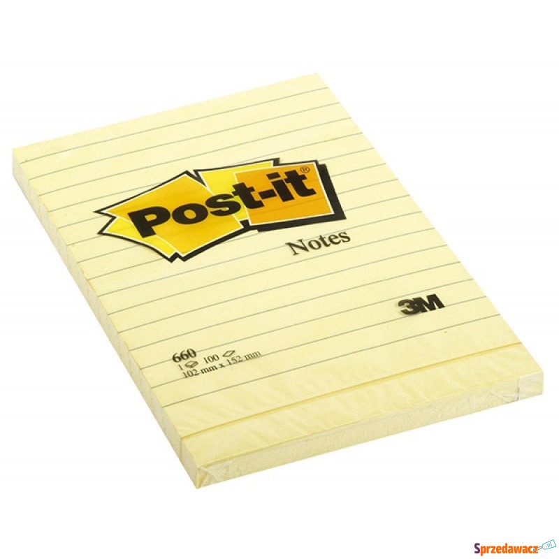 Notes samoprzylepny 102x152 linia 100 kartek Post-it - Karteczki i kostki - Warszawa