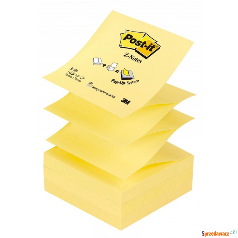Notes samoprzylepny 76x76 z-notes żółty Post-it - Karteczki i kostki - Legnica