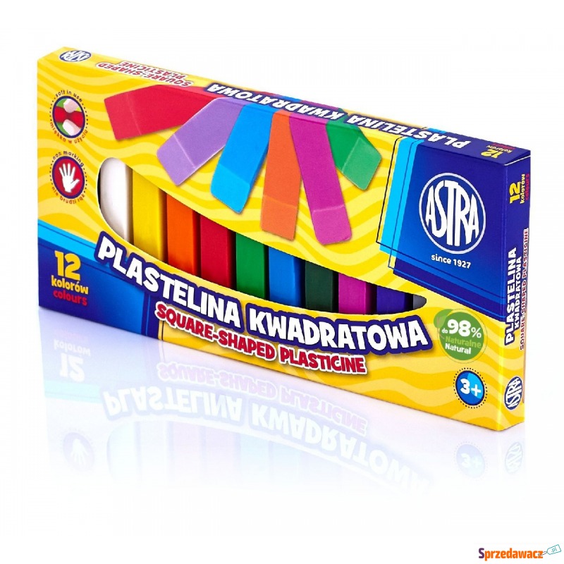 Plastelina 12 kolorów kwadratowa Astra - Artykuły papiernicze... - Bytom