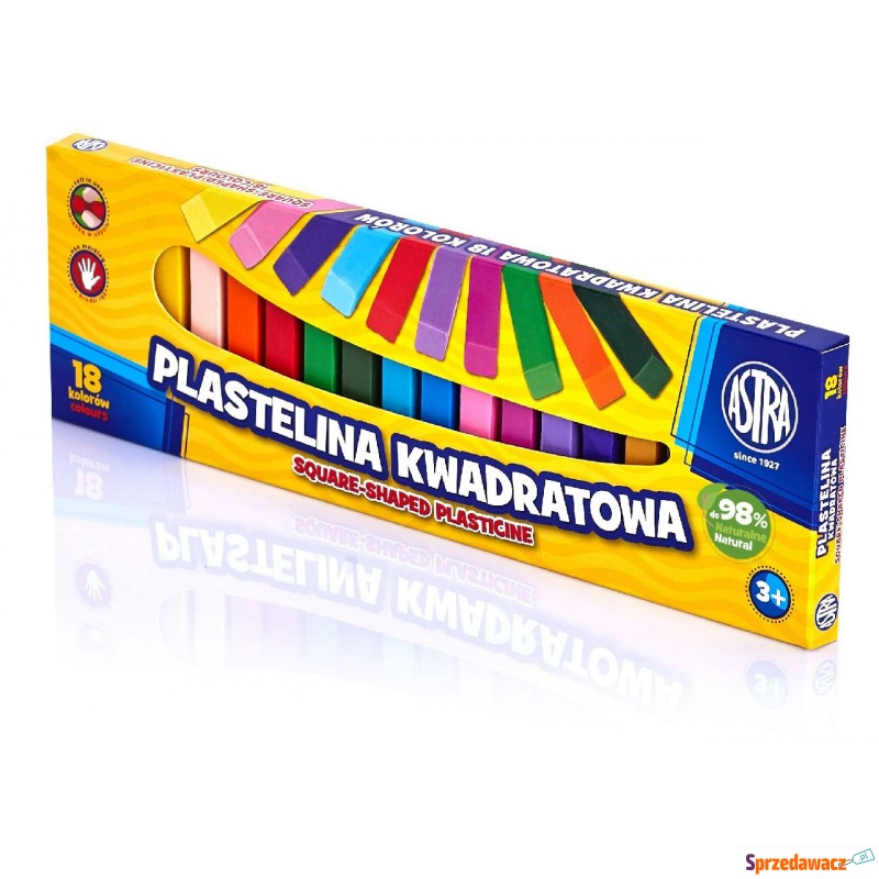 Plastelina 18 kolor kwadratowa Astra - Artykuły papiernicze... - Legnica