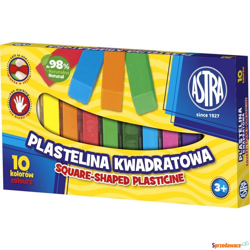 Plastelina Astra 10 kolorów kwadratowa - Artykuły papiernicze... - Ełk
