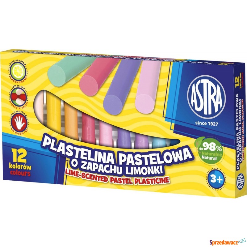 Plastelina Astra 12 kolorów pastelowy o zapachu... - Artykuły papiernicze... - Rybnik