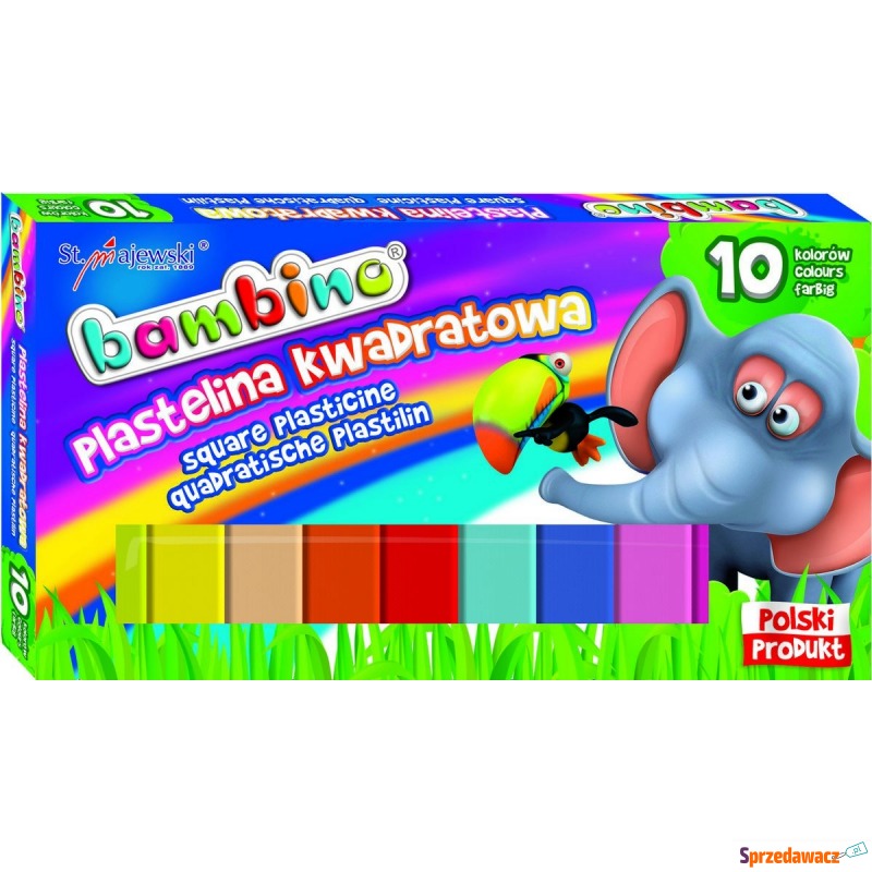 Plastelina 10 kolorów kwadratowa Bambino - Artykuły papiernicze... - Kędzierzyn-Koźle