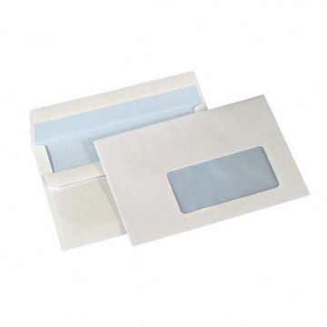 koperta c6 biała samoklejąca z okienkiem po prawej stronie 50 sztuk