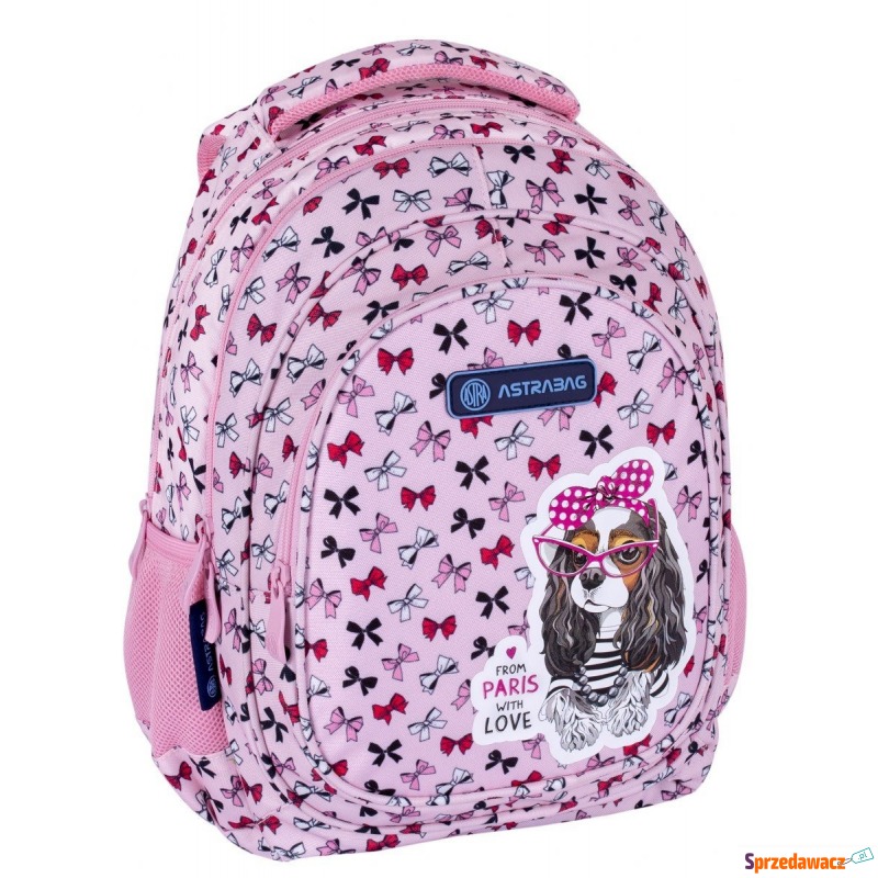 plecak szkolny różowy dla dziewczynki z pieskiem... - Tornistry i plecaki - Lubin