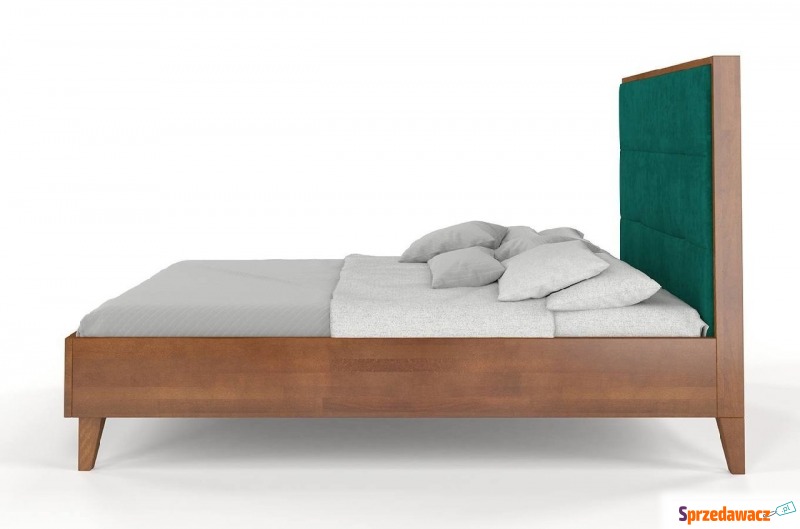 tapicerowane łóżko drewniane bukowe visby frida... - Łóżka - Głogów