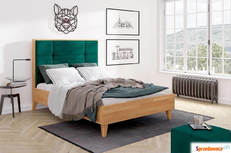 tapicerowane łóżko drewniane bukowe visby frida... - Łóżka - Pruszcz Gdański