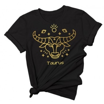 Koszulka ze znakiem zodiaku byk, koszulki z zodiakiem