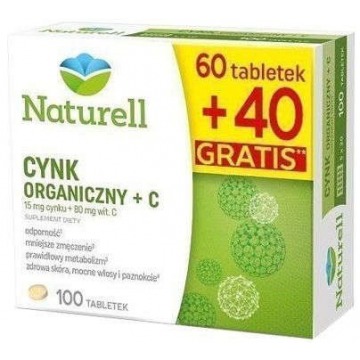 Cynk organiczny + c x 100 tabletek