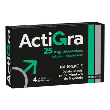 Actigra 25mg x 4 tabletki
