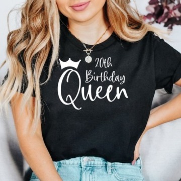 koszulka na 20 urodzinowa królowa