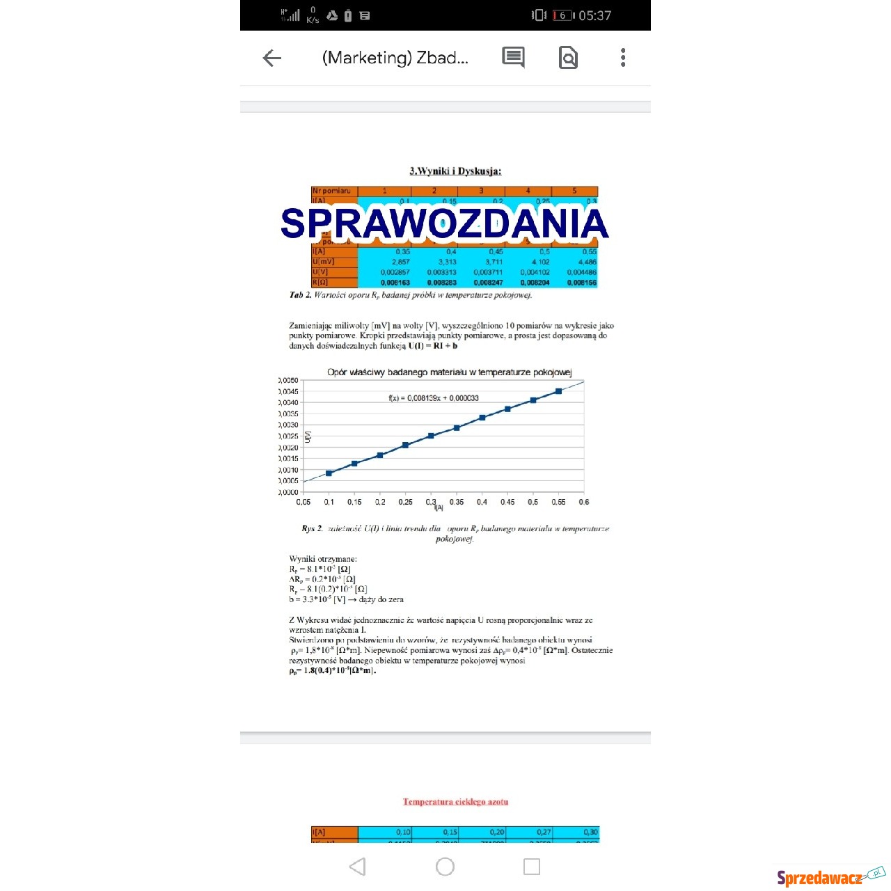 Sprawozdanie z doświadczenia -...