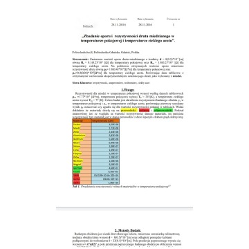 Sprawozdanie z doświadczenia - Studia cała Polska - Pozostałe w dziale Edukacja - Warszawa - zdjęcie 4