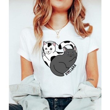 koszulka dla miłośniczki kotów, koszulka dla kociary