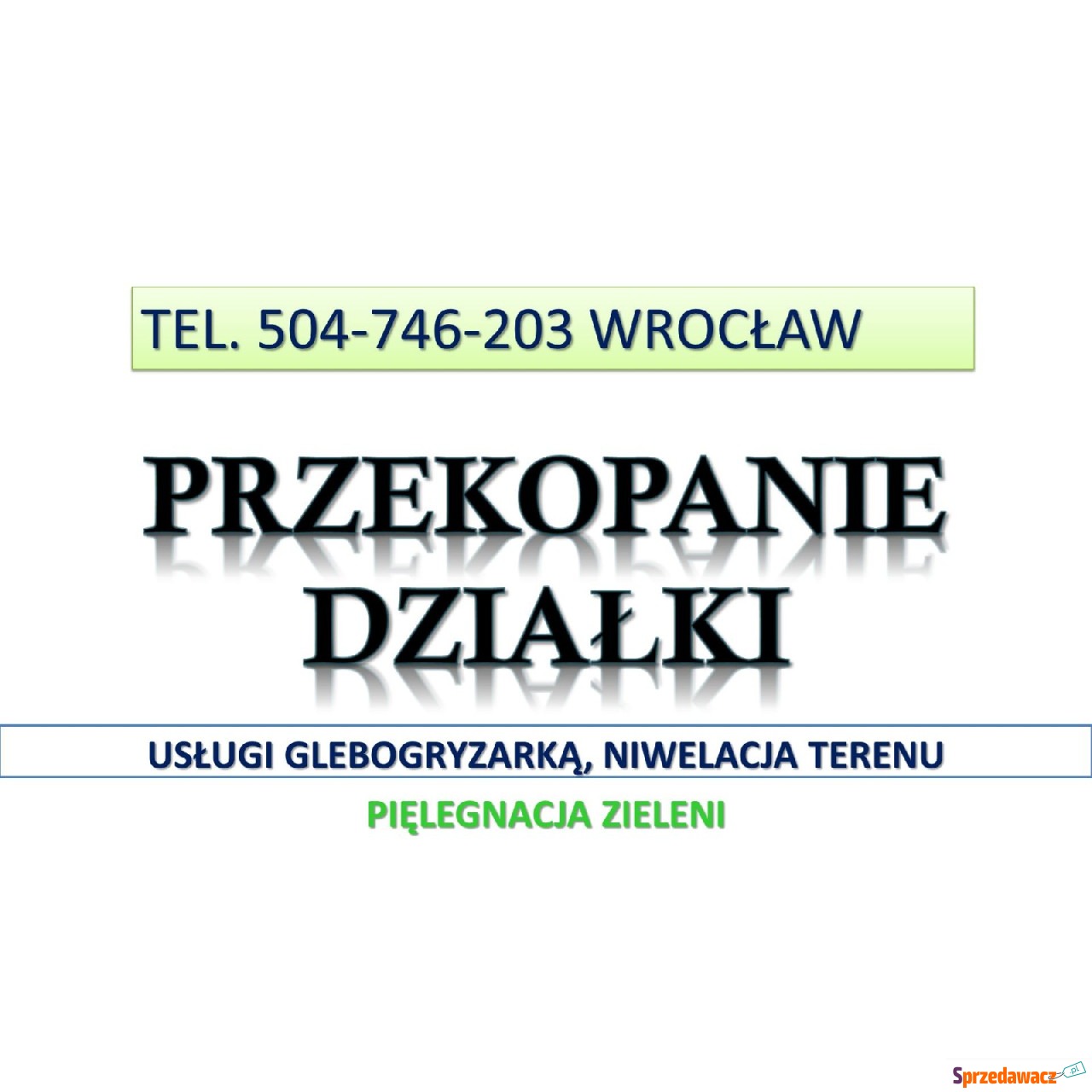 Usługi glebogryzarka, cennik. Tel....