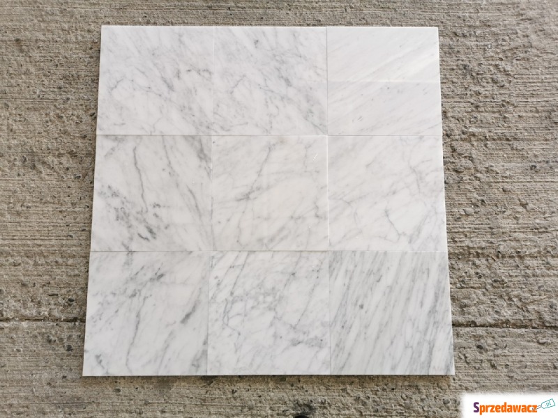 Płytki marmurowe Bianco Carrara 30,5x30,5x1 poler - Cegły, bloczki, kamienie - Przemyśl