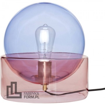 Lampa stołowa Hübsch niebiesko-różowa szklana