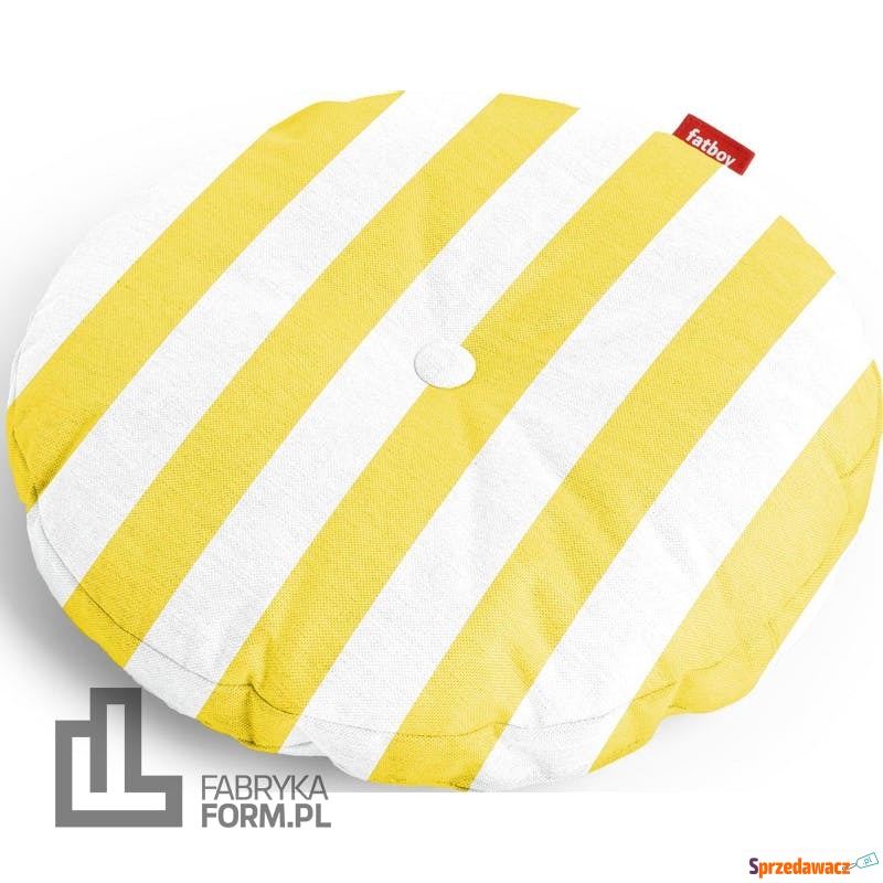 Poduszka Circle w paski żółta - Poduszki dekoracyjne - Grudziądz