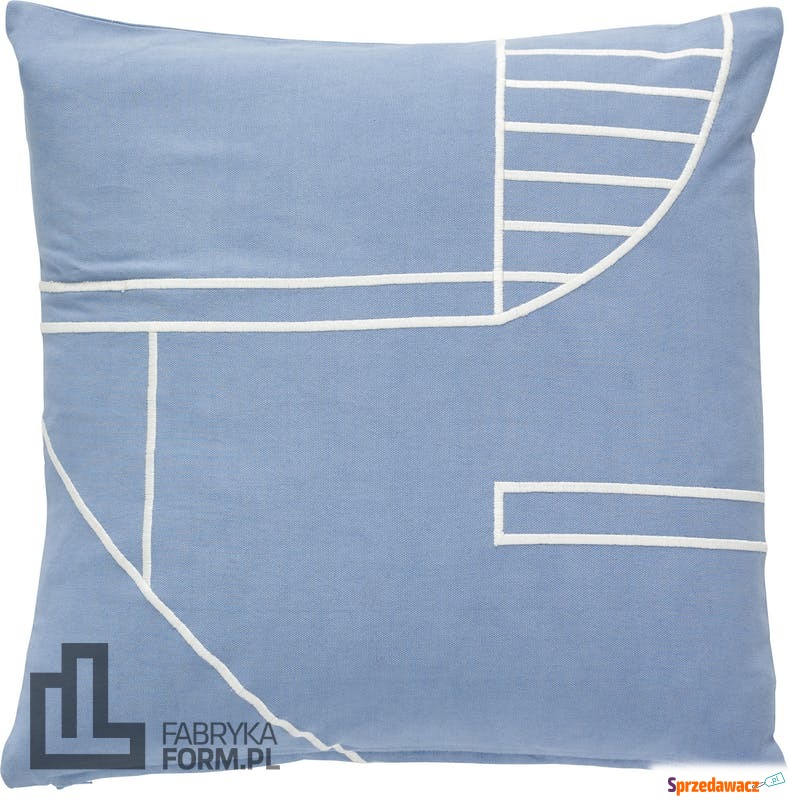 Poduszka Hübsch niebieska w geometryczne wzory - Poduszki dekoracyjne - Olsztyn