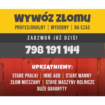 Wywóz złomu Białystok i okolice.