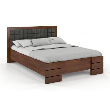tapicerowane łóżko drewniane - sosnowe visby gotland high bc (skrzynia na pościel)