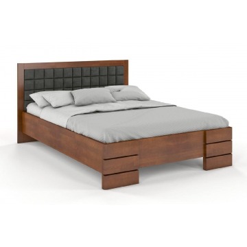 tapicerowane łóżko drewniane - bukowe visby gotland high bc (skrzynia na pościel)