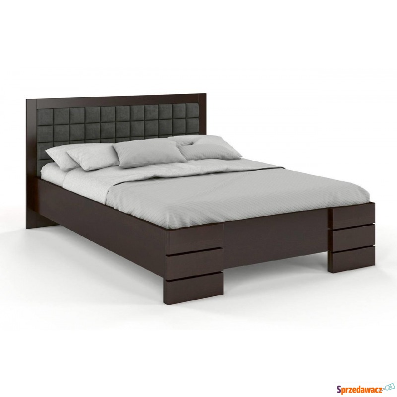 tapicerowane łóżko drewniane - sosnowe visby... - Łóżka - Bytom