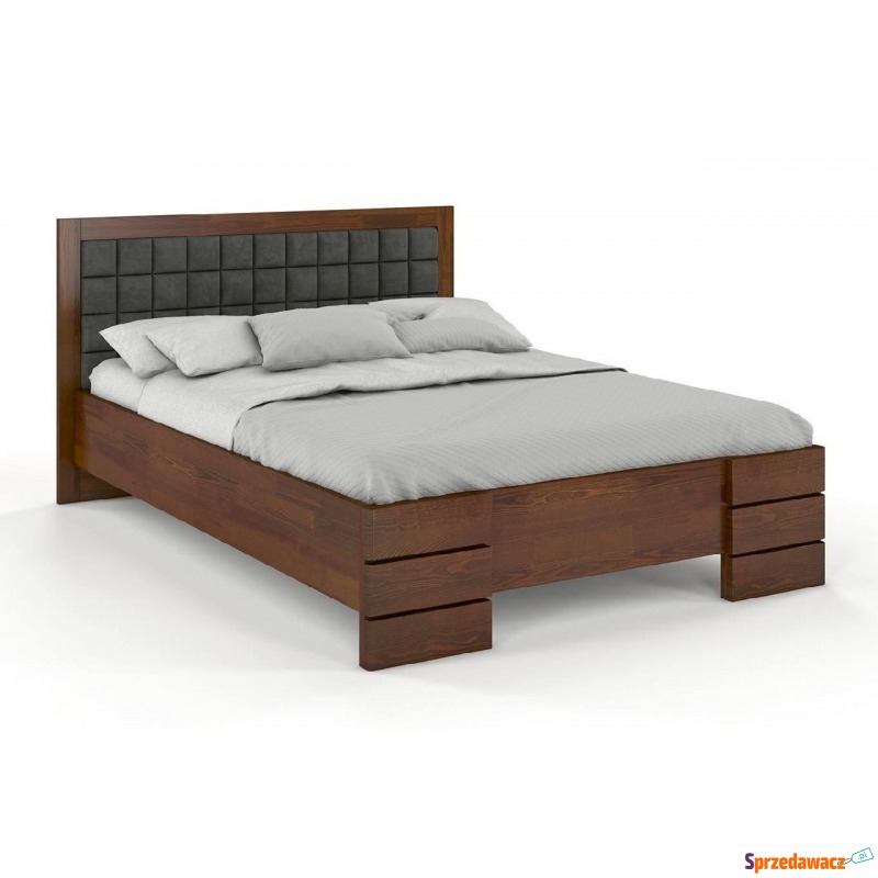tapicerowane łóżko drewniane - sosnowe visby... - Łóżka - Namysłów