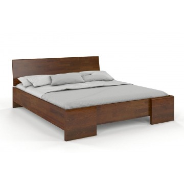 łóżko drewniane sosnowe visby hessler high bc (skrzynia na pościel) / 120x200 cm, kolor orzech