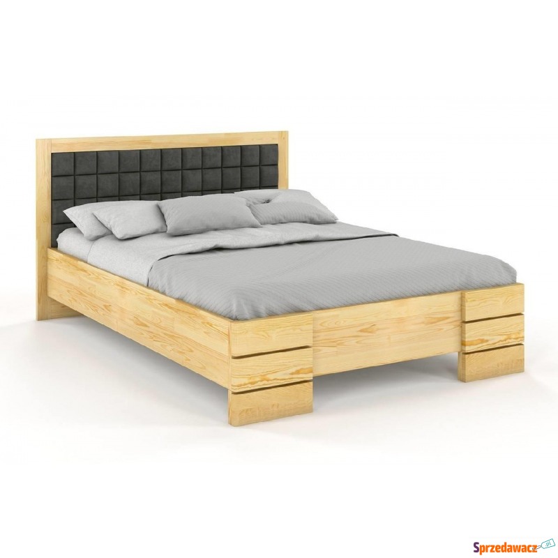 tapicerowane łóżko drewniane - sosnowe visby... - Łóżka - Warszawa