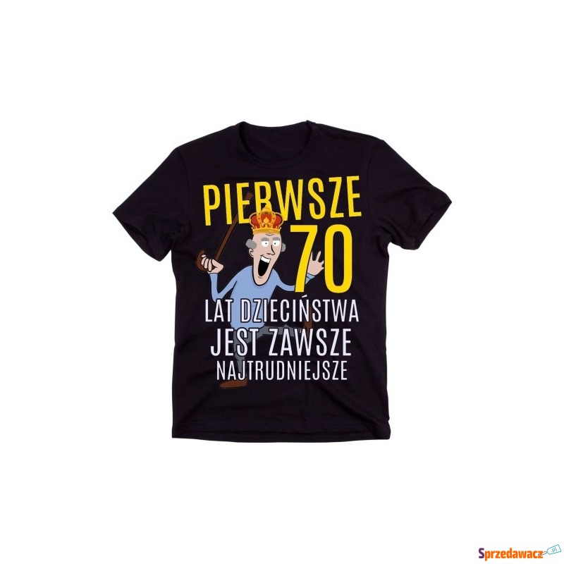 śmieszna męska koszulka na 70 urodziny - Bluzki, koszulki - Mysłowice