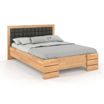 tapicerowane łóżko drewniane - bukowe visby gotland high & long